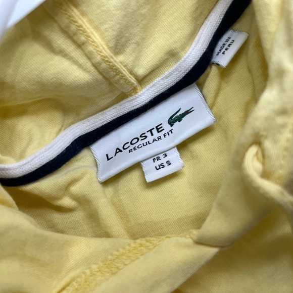 Lacoste Men's Cotton Jersey Hooded T-Shirt small yellow - Picture 6 of 6